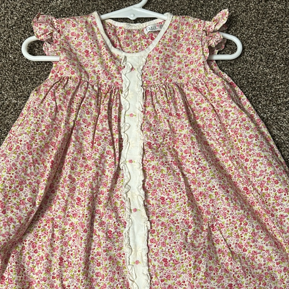 Petit Ami Pink Floral Kids Nightgown